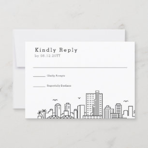 Richmond Bröllop   Stylized Skyline OSA Kort