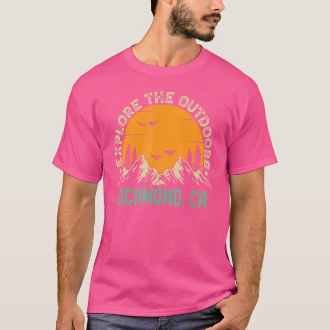 Richmond California Explore the Outdoor T Shirt (Framsida)