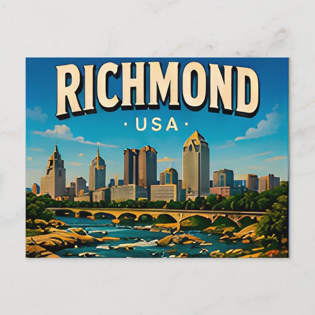 Richmond Capitol Square Resminner Vykort (Framsida)