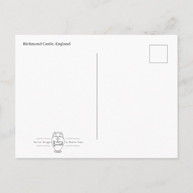 Richmond Castle Postcard Vykort (Baksida)