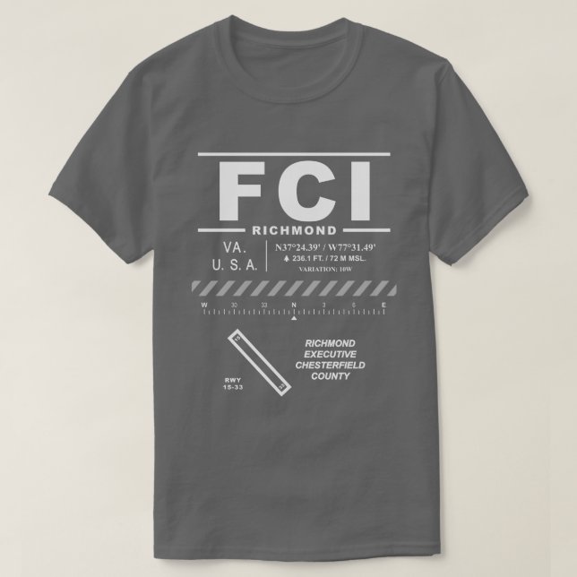 Richmond Executive Airport FCI T-Shirt (Design framsida)