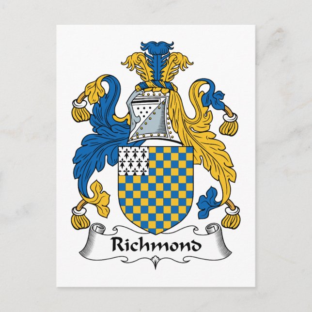 Richmond Family Crest Vykort (Framsida)