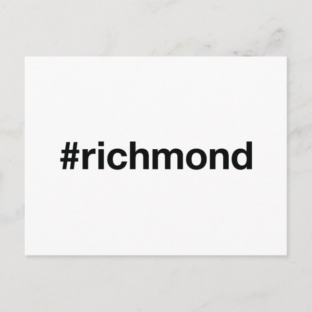 RICHMOND Hashtag Vykort (Framsida)