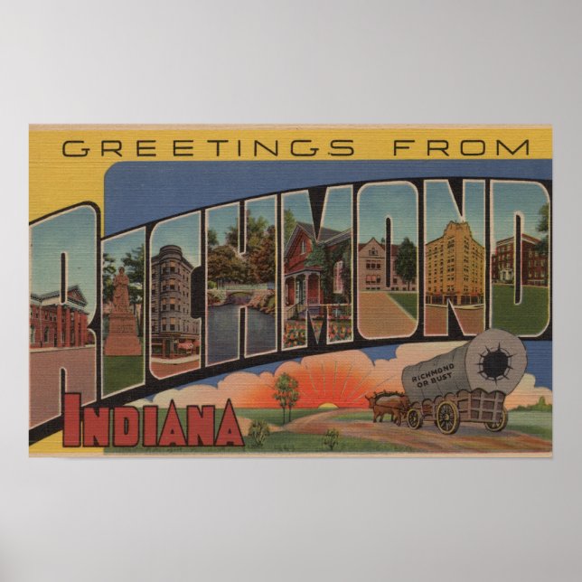 Richmond, Indiana - Large Brev Scenes Poster (Framsidan)