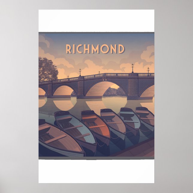 Richmond London Resoraffisch Poster (Framsidan)