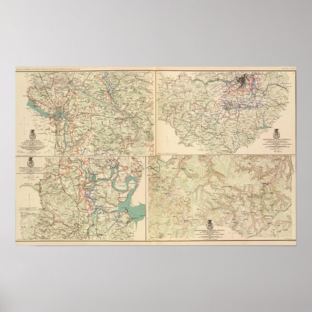 Richmond, Petersburg, Fem Forks Poster (Framsidan)