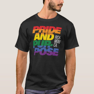 Richmond Pride och Purpose Rainbow Pride Black Tee