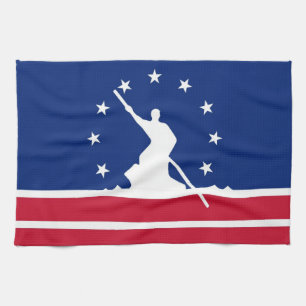 Richmond stad flagga förenade statliga Amerika Kökshandduk