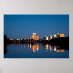 Richmond VA-flod stad Poster