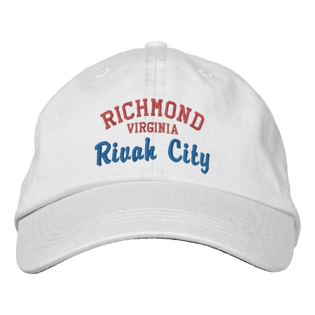 RICHMOND VA ’Rivah City’ Embroized Baseball Cap Broderad Keps (Framsida)
