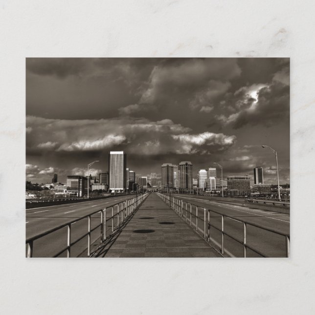 Richmond VA Skyline Vykort (Framsida)