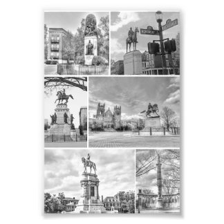 Richmond VA Virginia Monuments Collage Fototryck