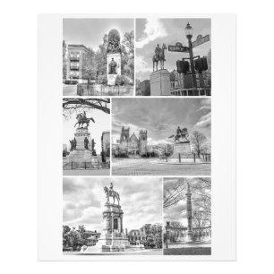 Richmond VA Virginia Monuments Collage Fototryck