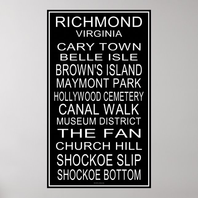 Richmond Virginia Buss roll Poster (Framsidan)