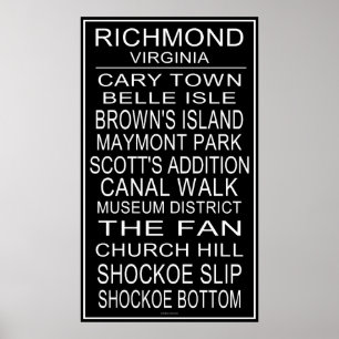 Richmond Virginia Buss Roll Poster