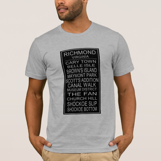 Richmond Virginia Buss Roll T Shirt (Framsida)