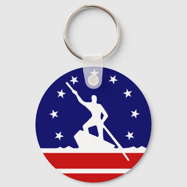 Richmond (Virginia) City flagga Keychain Nyckelring (Framsida)