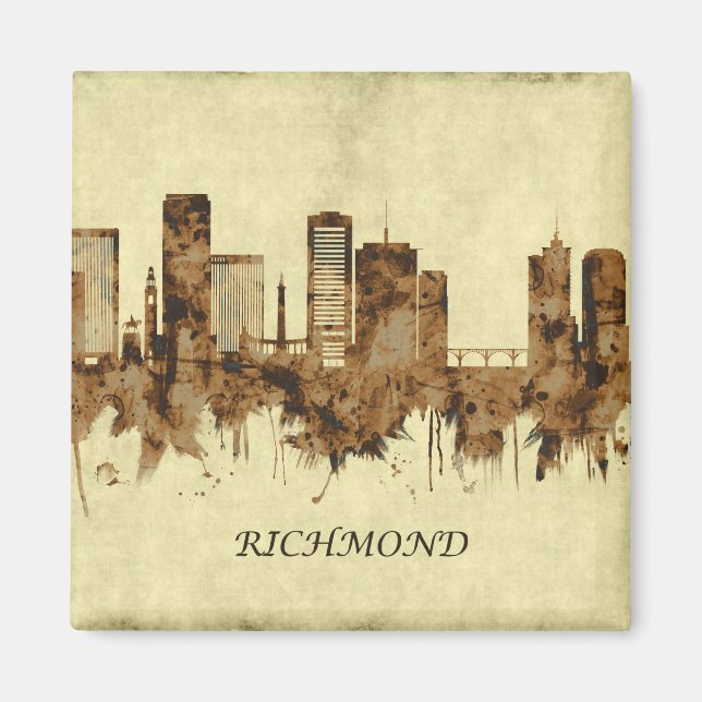 Richmond Virginia Cityscape Magnet (Framsidan)