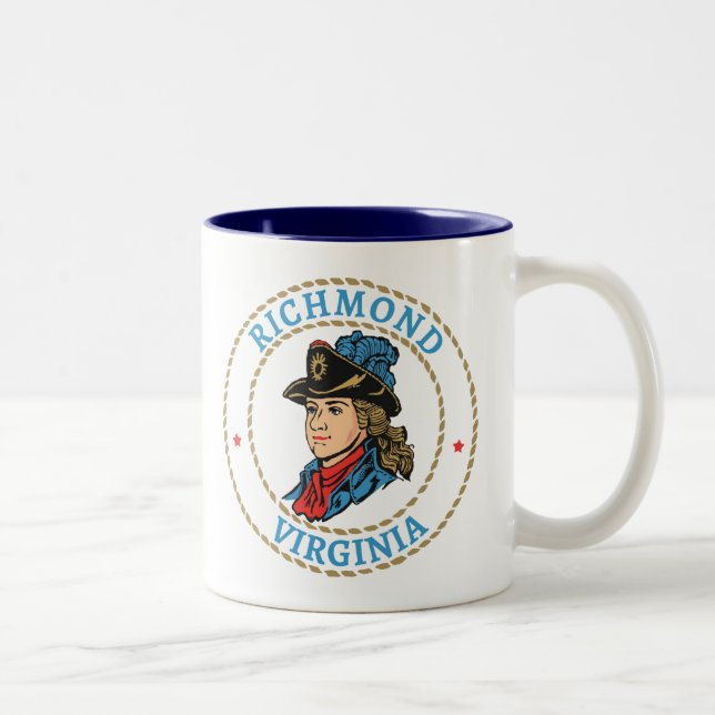 Richmond Virginia Colonial Två-Tonad Mugg (Höger)
