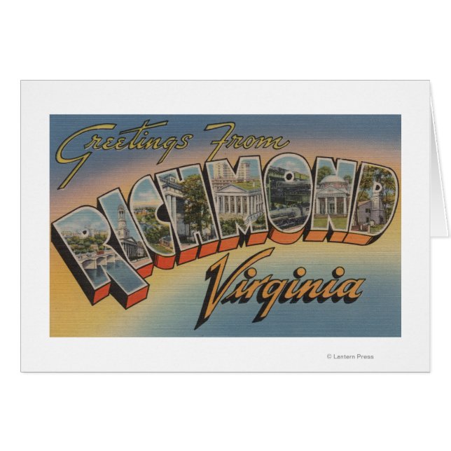 Richmond, Virginia - Large Brev Scenes 2 Hälsningskort (Framsidan Horizontal)