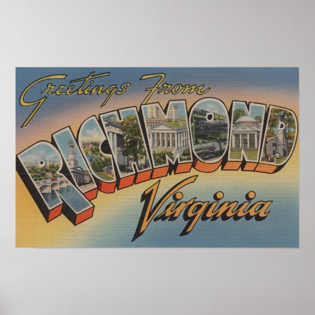 Richmond, Virginia - Large Brev Scenes 4 Poster (Framsidan)