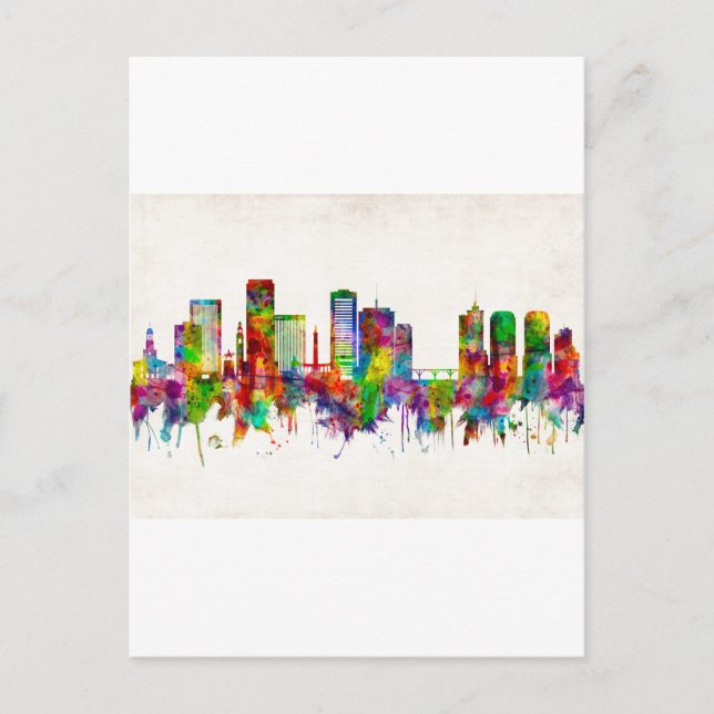 Richmond Virginia Skyline Inbjudan Vykort (Framsida)
