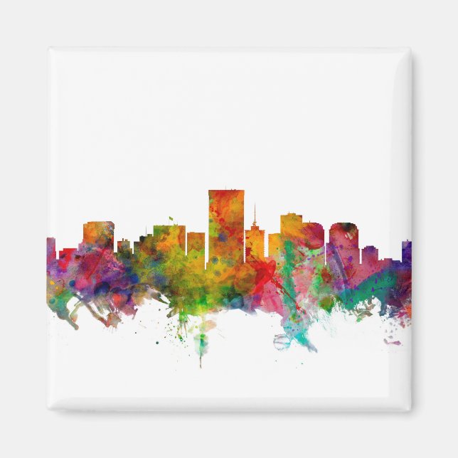 Richmond Virginia Skyline Magnet (Framsidan)