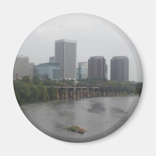 Richmond Virginia Skyline Magnet (Framsidan)