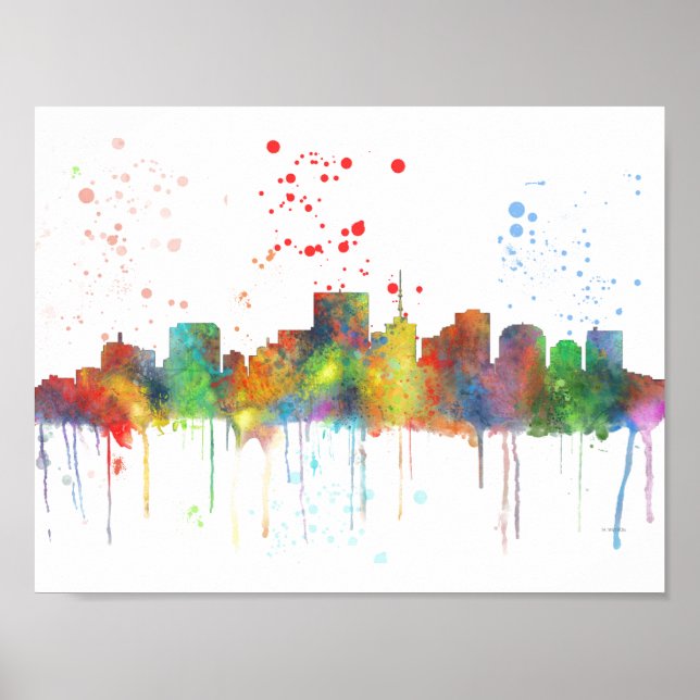 RICHMOND VIRGINIA SKYLINE POSTER (Framsidan)