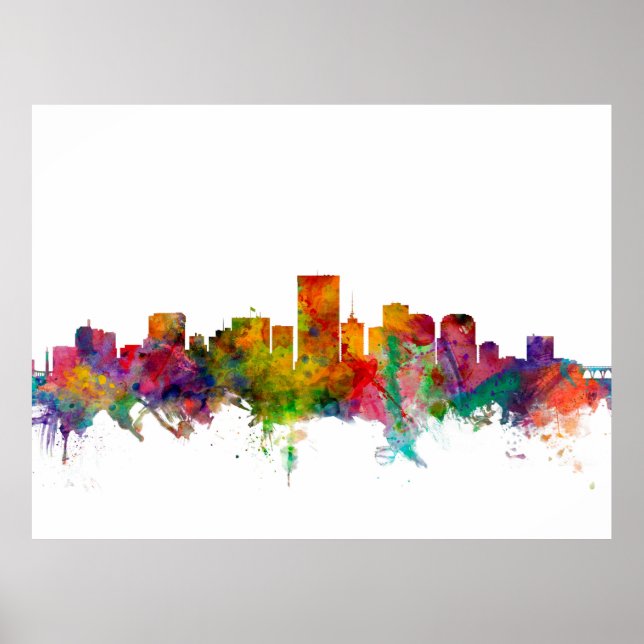 Richmond Virginia Skyline Poster (Framsidan)