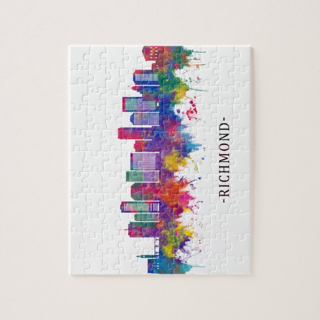 Richmond Virginia Skyline Pussel (Vertikal)