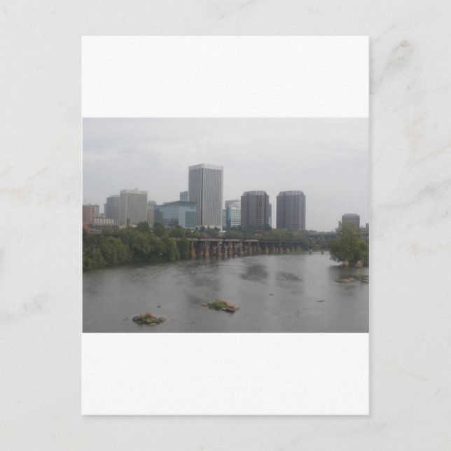 Richmond Virginia Skyline Vykort (Framsida)