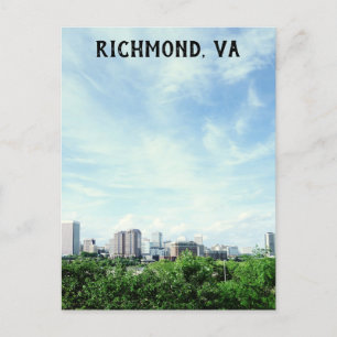 Richmond Virginia Stadssiluett Resebild Vykort