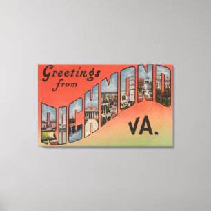 Richmond Virginia - stora brevplatser 2 Canvastryck