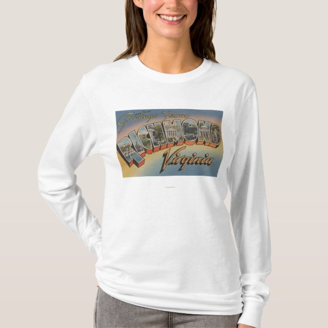 Richmond Virginia - stora brevplatser 2 T Shirt (Framsida)