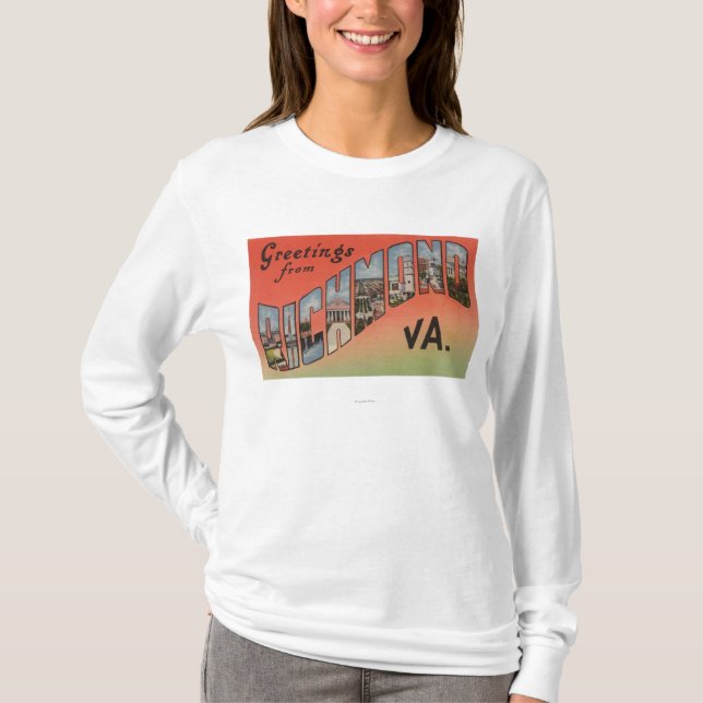 Richmond Virginia - stora brevplatser 3 T-shirt (Framsida)