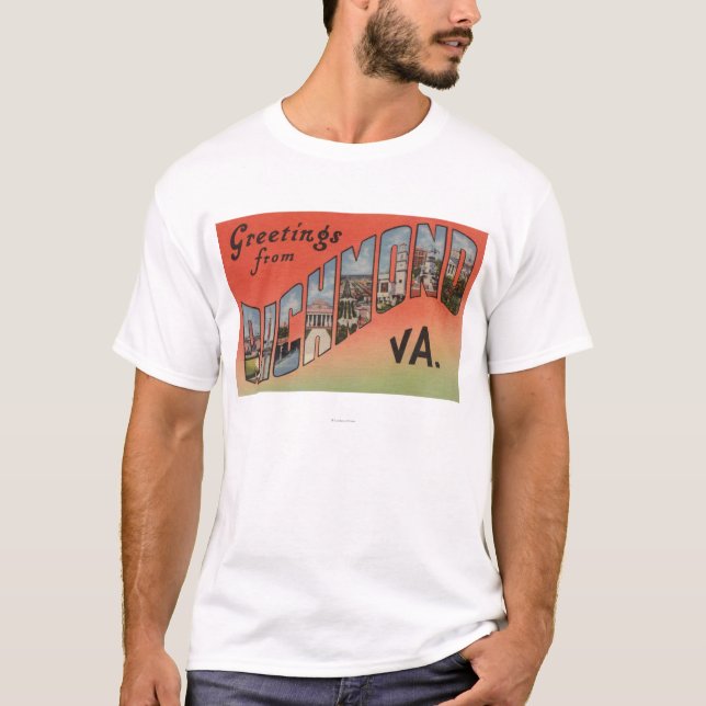 Richmond Virginia - stora brevplatser 3 Tee Shirt (Framsida)
