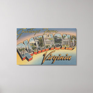 Richmond Virginia - stora brevplatser 4 Canvastryck