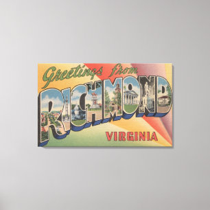 Richmond Virginia - stora brevplatser Canvastryck