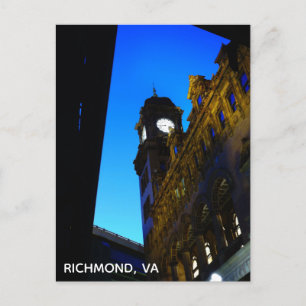 Richmond Virginia Tåg Station vid nattresor Vykort