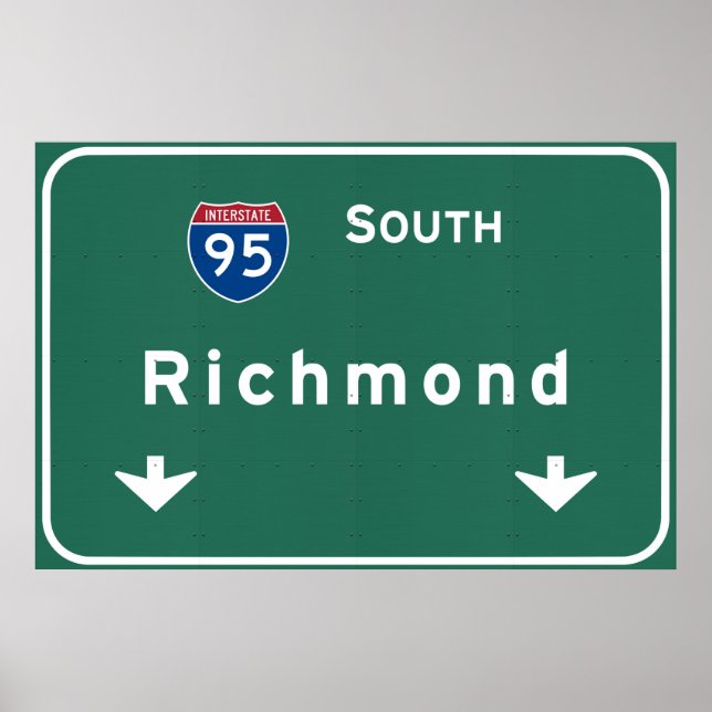 Richmond Virginia va Interstate Highway Freeway : Poster (Framsidan)