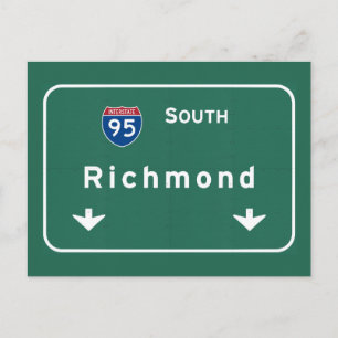 Richmond Virginia va Interstate huvudvägmotorväg: Vykort