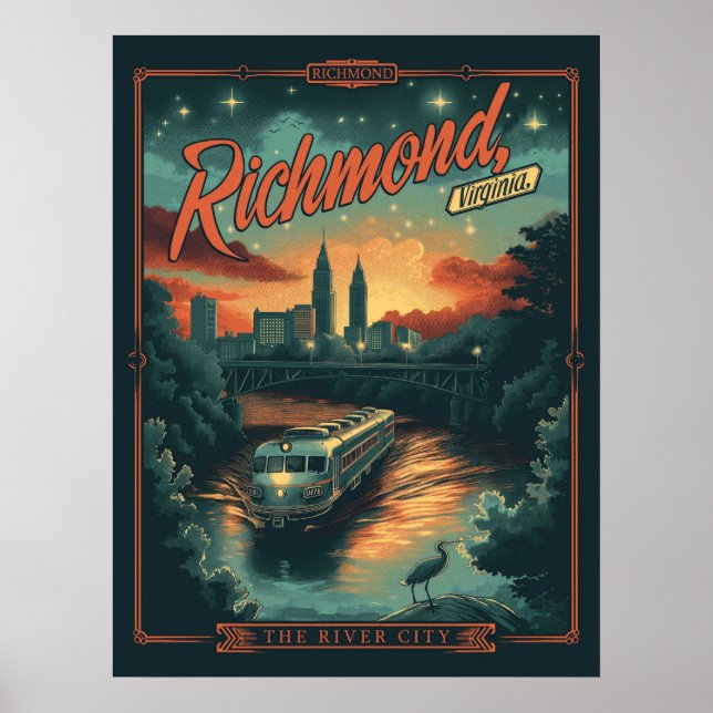 Richmond, Virginia Vintage Poster (Framsidan)