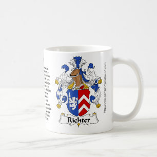 Richter familjvapensköld på en mugg