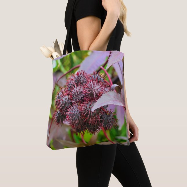 Ricinus communis All over Print Bag Tygkasse (Närbild)