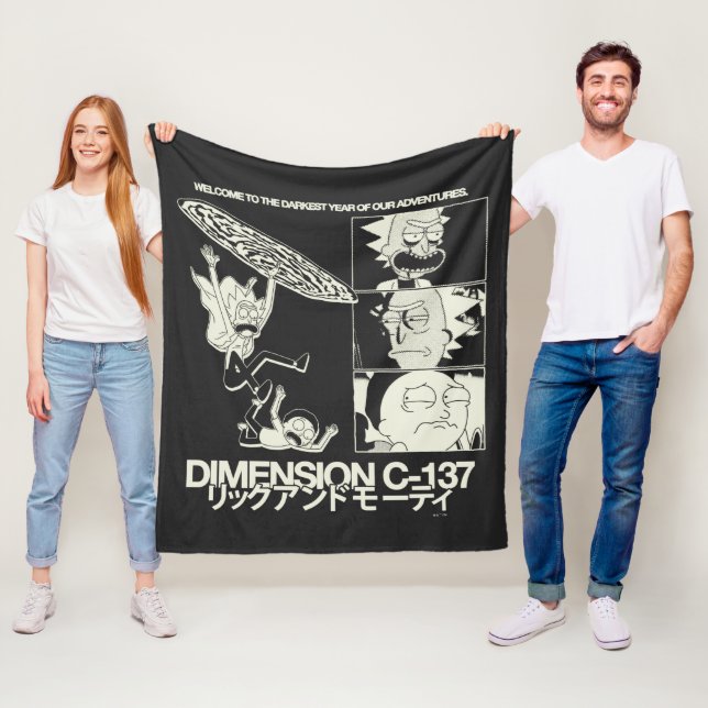 RICK AND MORTY™ | Dimension C-137 Fleecefilt (På plats)