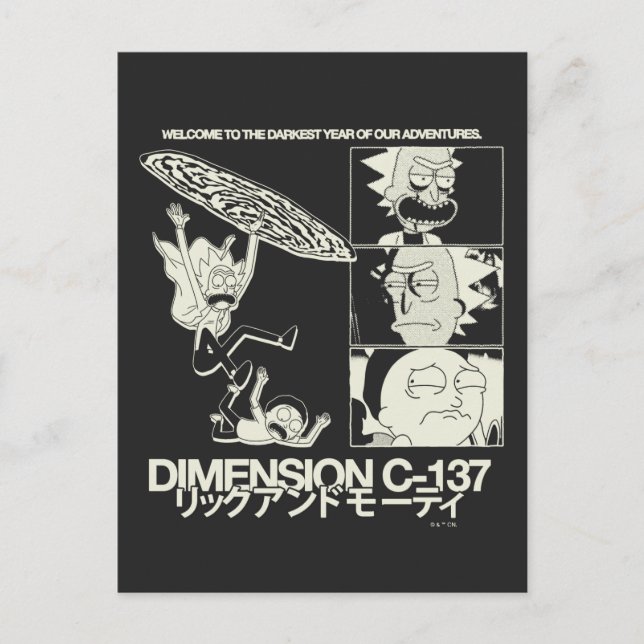 RICK AND MORTY™ | Dimension C-137 Vykort (Framsida)