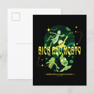 Rick and Morty Falling Quote Badge Vykort
