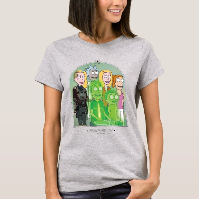 Rick and Morty Family Graphic T Shirt (Framsida)