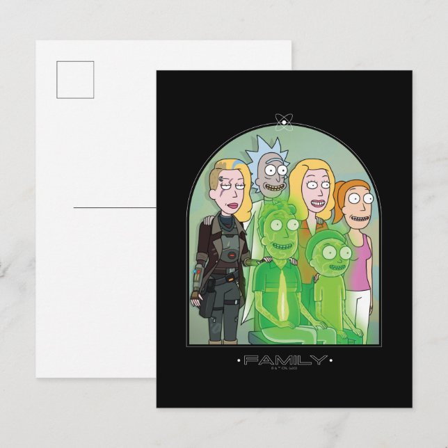 Rick and Morty Family Graphic Vykort (Fram/baksida)